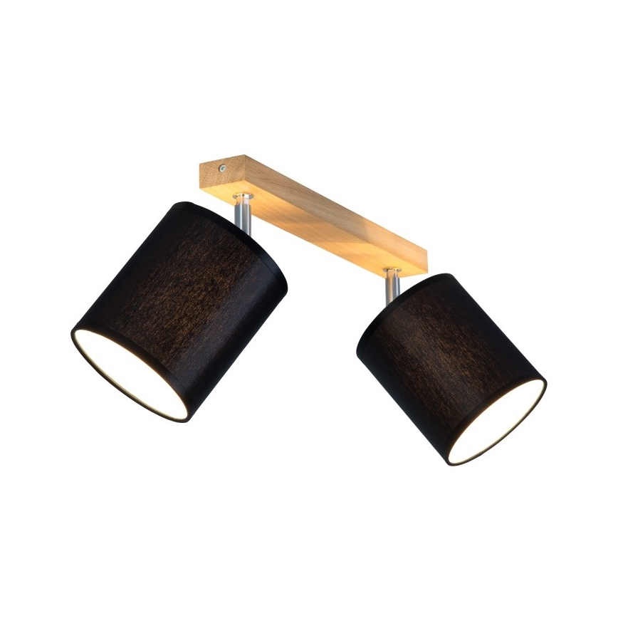 Точечный светильник APRILLIA 2xE27/25W/230V дуб черный