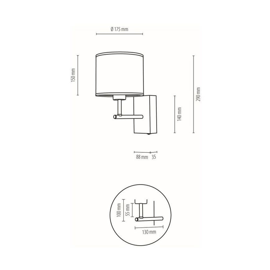 Настенный светильник BOHO 1xE27/25W/230V дуб