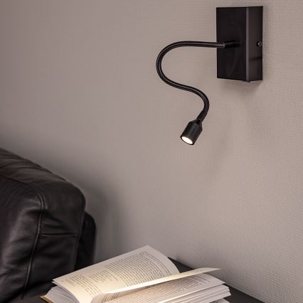 Світлодіодний настінний світильник LECTOR LED/2,5W/230V чорний