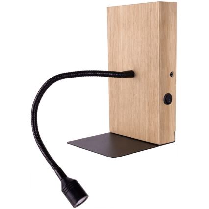 Світлодіодний настінний світильник LECTOR LED/2,5W/230V USB дуб