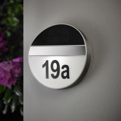 Номер будинку з підсвіткою на сонячній батареї LED/3x0,1W/2,4V IP44 – сертифіковано FSC