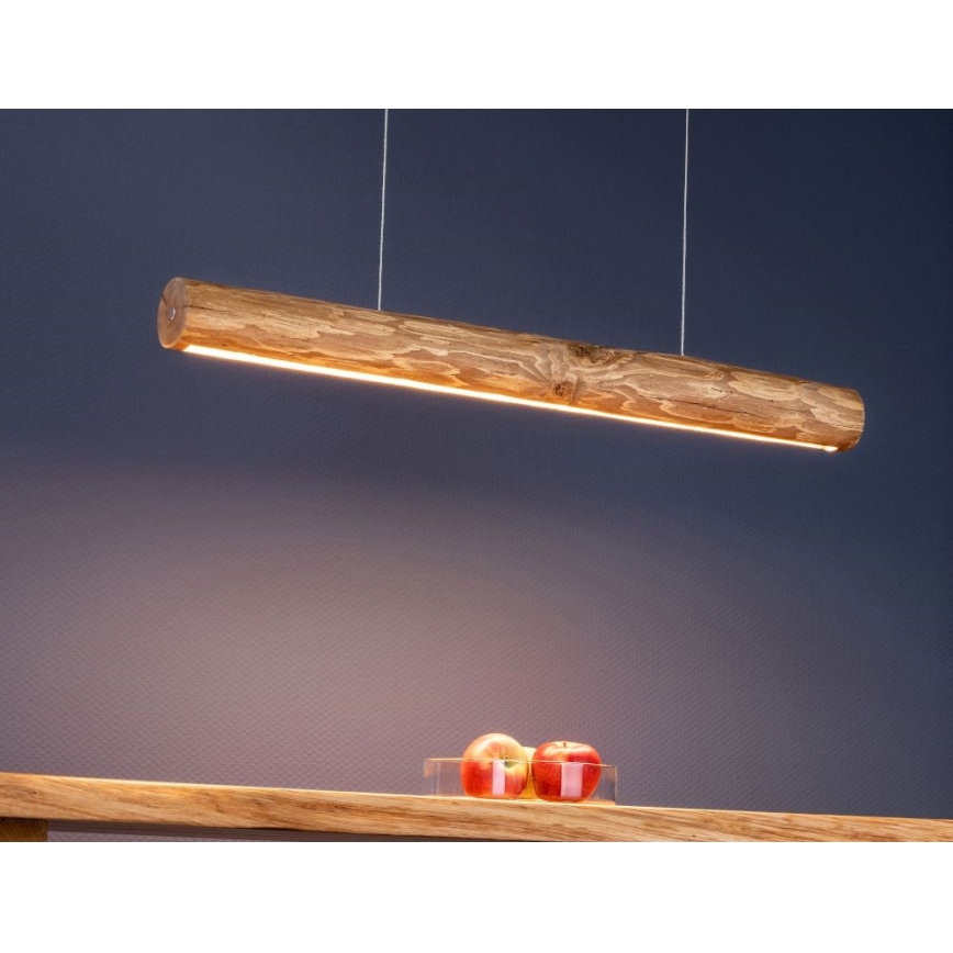 Светодиодная подвесная люстра с регулированием яркости LUCAS LED/25,5W/230V сосна - сертифицировано FSC