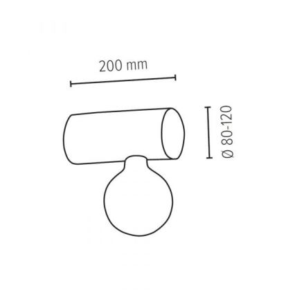 Настенный светильник TRABO 1xE27/25W/230V сосна
