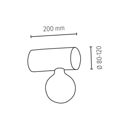 Настенный светильник TRABO 1xE27/25W/230V