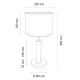 Настільна лампа BENITA 1xE27/60W/230V 48 см білий/дуб – FSC сертифіковано