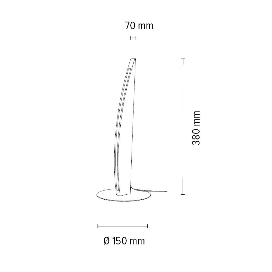Диммируемая настольная лампа DUBAI LED/4W/230V дуб