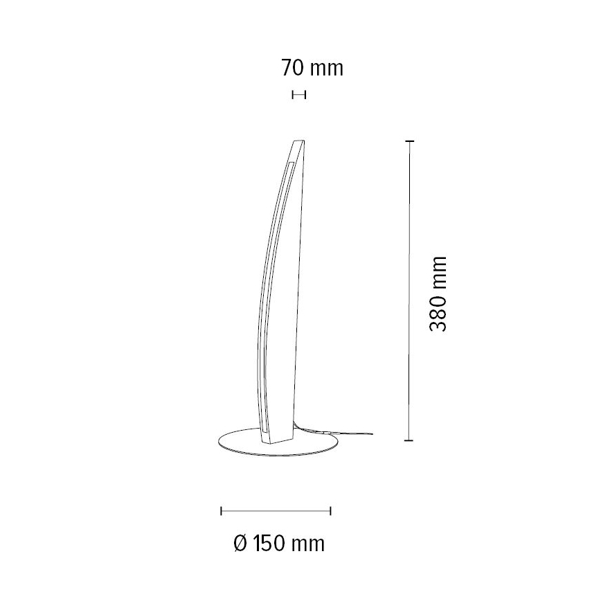 LED настільна лампа з регулюванням яскравості DUBAI LED/4W/230V дуб