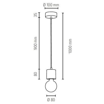 Подвесная люстра PINO 1xE27/60W/230V сосна - сертифицировано FSC