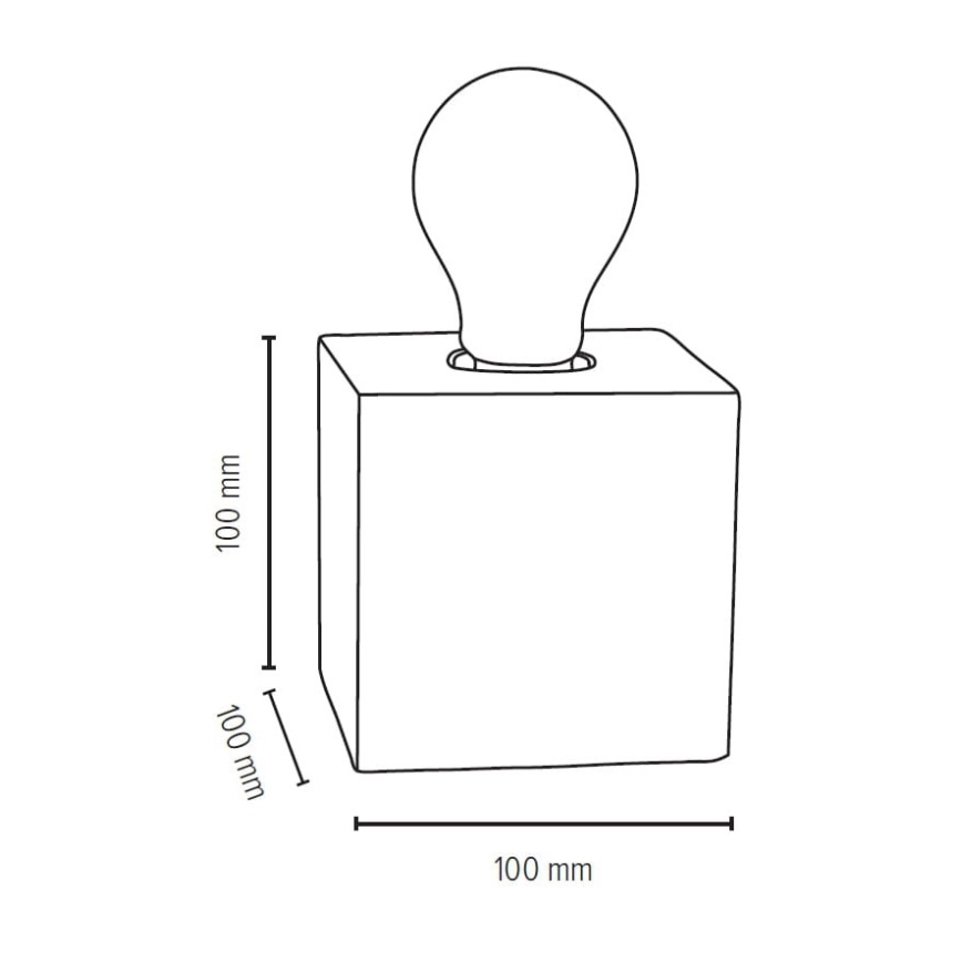 Настольная лампа TRONGO SQUARE 1xE27/25W/230V дуб - сертифицировано FSC