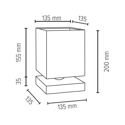 Настільна лампа INGER 1xE27/25W/230V дуб  – сертифіковано FSC