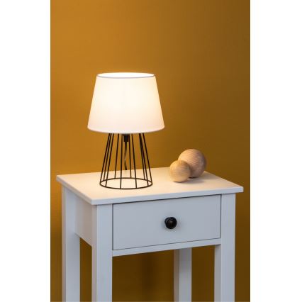 Spot-Light - Настільна лампа MANGOO 1xE27/40W/230V білий/чорний – сертифіковано FSC