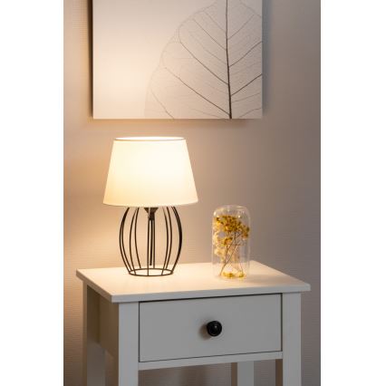 Spot-Light - Настольная лампа MANGOO 1xE27/40W/230V белый/черный - сертифицировано FSC