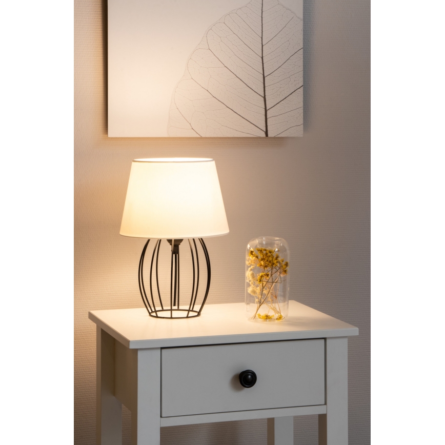 Spot-Light - Настольная лампа MANGOO 1xE27/40W/230V белый/черный - сертифицировано FSC