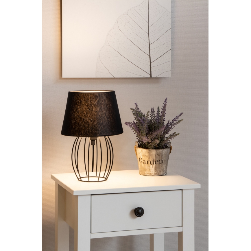 Spot-Light - Настільна лампа MANGOO 1xE27/40W/230V чорний – сертифіковано FSC