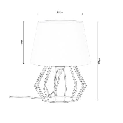 Spot-Light - Настольная лампа MANGOO 1xE27/40W/230V черный - сертифицировано FSC