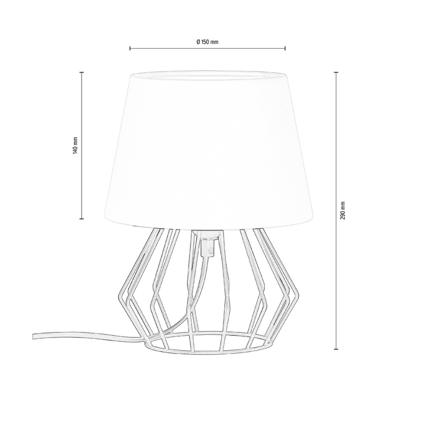 Spot-Light - Настольная лампа MANGOO 1xE27/40W/230V черный - сертифицировано FSC
