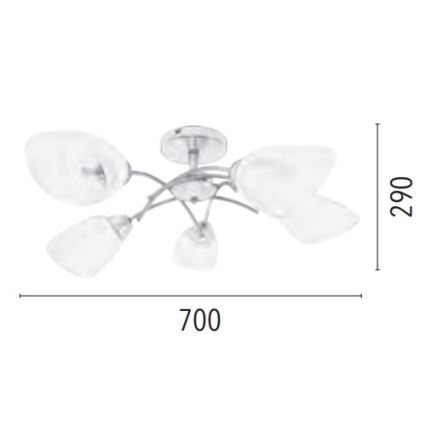 Пристельова люстра VILETTA 5xE27/60W/230V – сертифіковано FSC