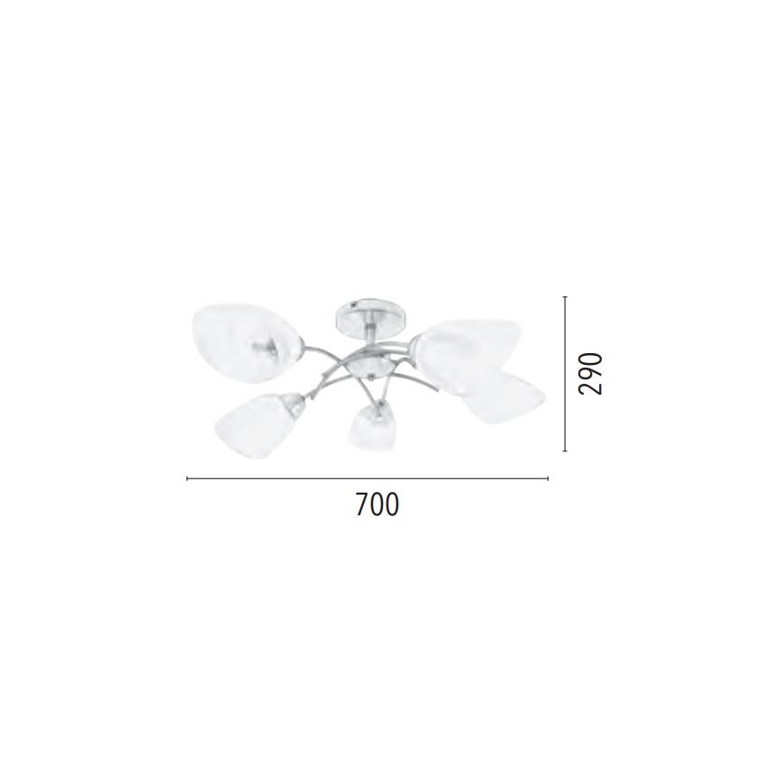 Пристельова люстра VILETTA 5xE27/60W/230V – сертифіковано FSC