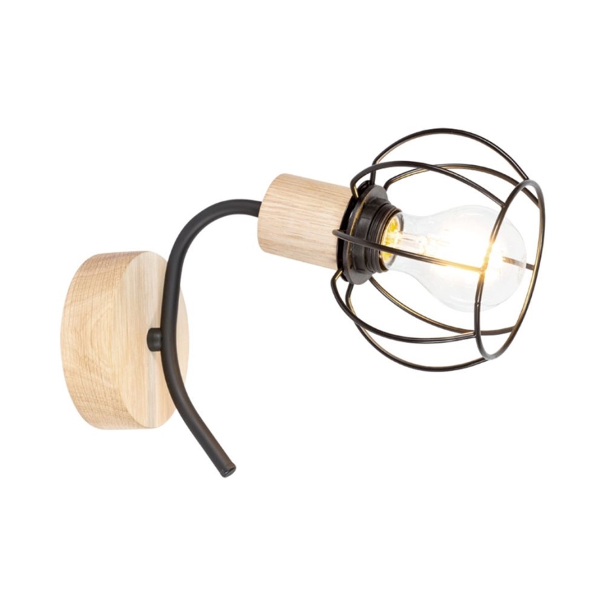 Настінний світильник VIVIANE 1xE27/60W/230V дуб – сертифіковано FSC