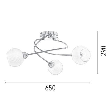 Пристельова люстра PAVIA 3xE27/60W/230V – сертифіковано FSC