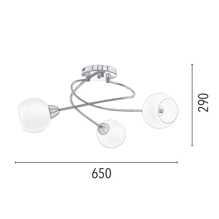 Пристельова люстра PAVIA 3xE27/60W/230V – сертифіковано FSC