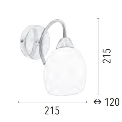Настінна лампа PISA 1xE27/60W/230V