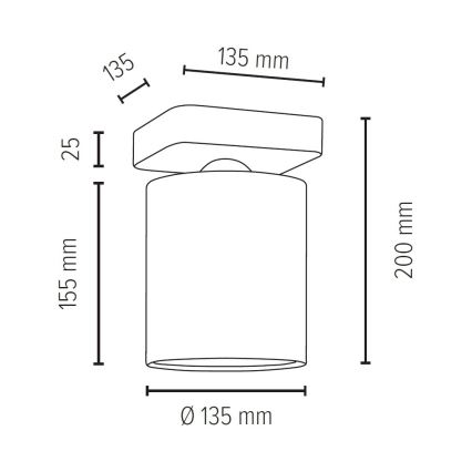 Потолочный светильник JENTA 1xE27/25W/230V дуб