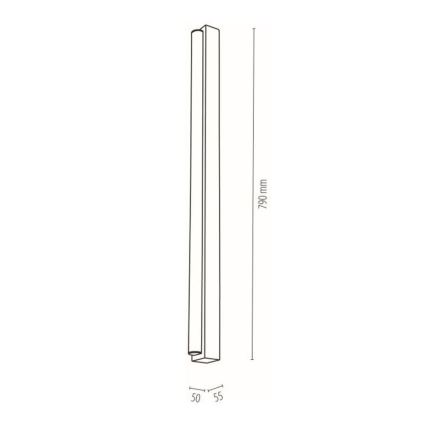 LED Підсвітка для дзеркала для ванної AQUAVIVA LED/12W/230 79 см IP44 дуб – FSC сертифіковано