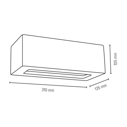 Настенный светильник BLOCK 1xE27/40W/230V бетон - сертифицировано FSC