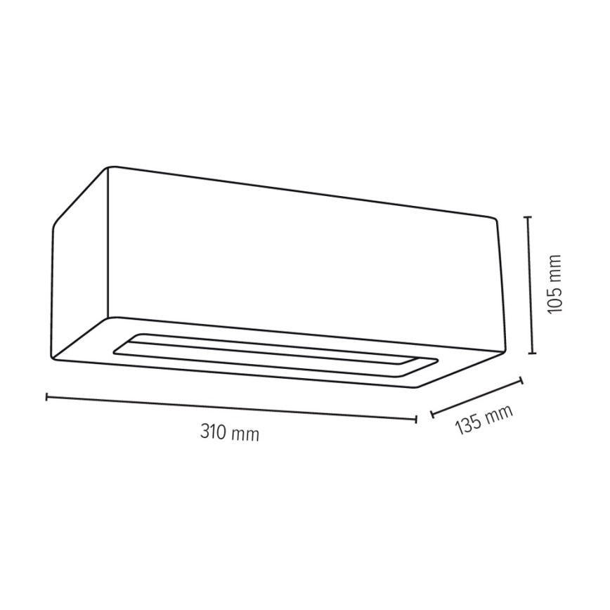 Настенный светильник BLOCK 1xE27/40W/230V бетон - сертифицировано FSC