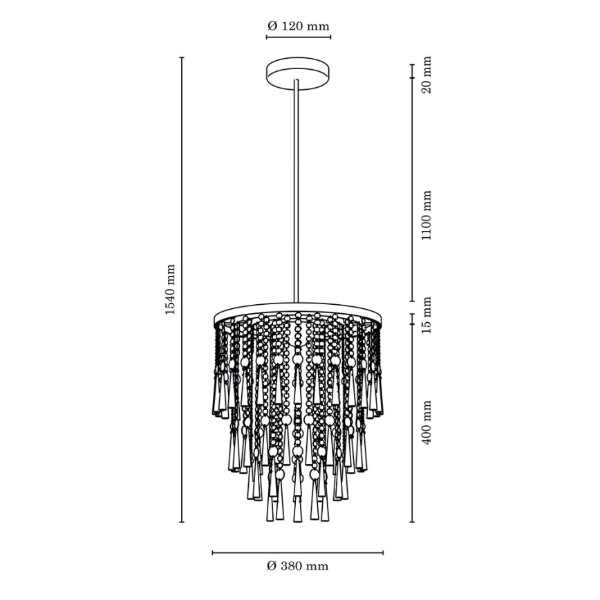 Люстра на штанзі LUXORIA 6xG9/28W/230V