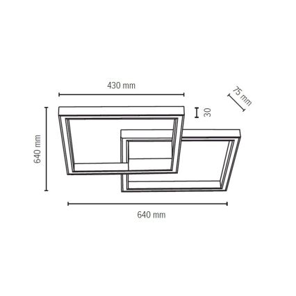 LED світильник з регулюванням яскравості RAMME LED/48W/230V + ДК матовий дуб – сертифіковано FSC