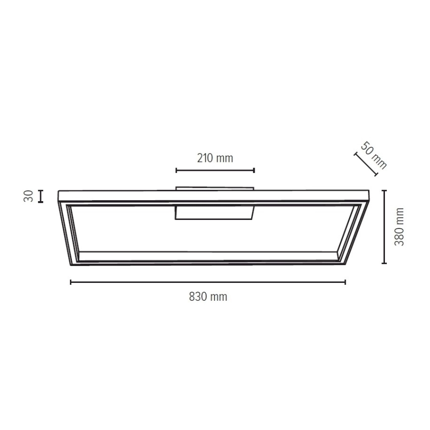 Светодиодный потолочный светильник RAMME LED/34W/230V матовый дуб - сертифицировано FSC