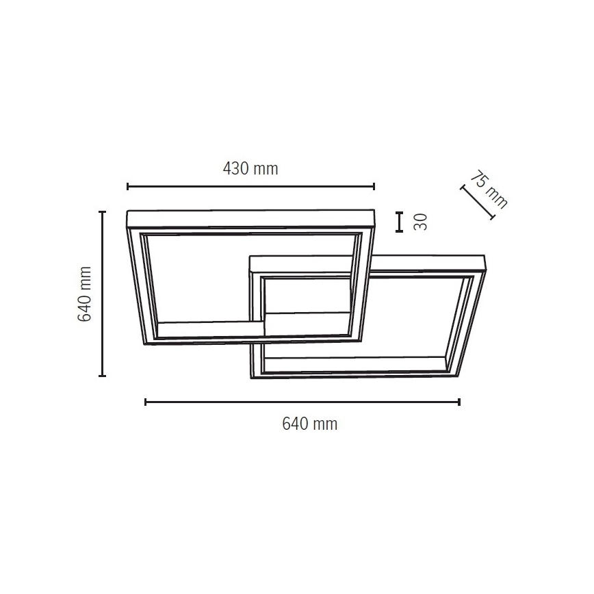 Стельовий LED світильник RAMME LED/48W/230V матовий дуб