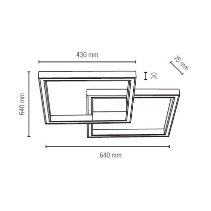 Світлодіодний стельовий світильник RAMME LED/48W/230V матовий дуб – сертифіковано FSC
