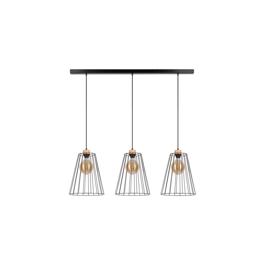 Подвесная люстра ORAZIO 3xE27/60W/230V сосна - сертифицировано FSC