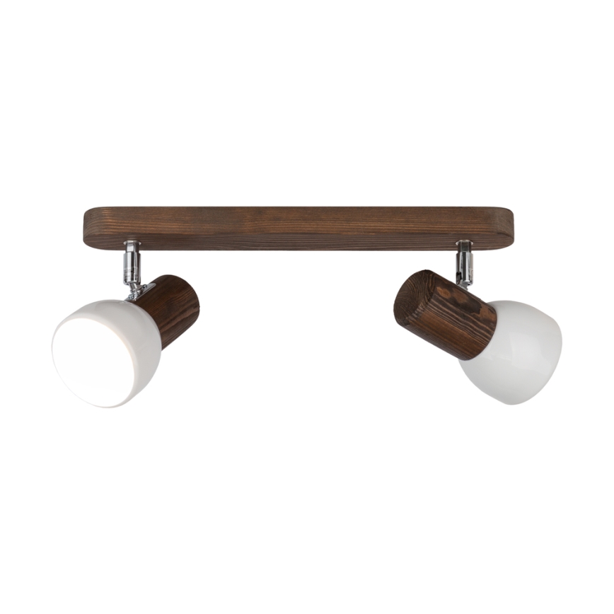 Стельовий точковий світильник NEL 2xE27/15W/230V сосна