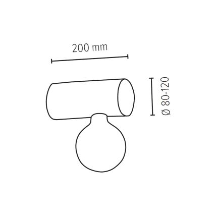 Настенный светильник TRABO 1xE27/25W/230V сосна - сертифицировано FSC