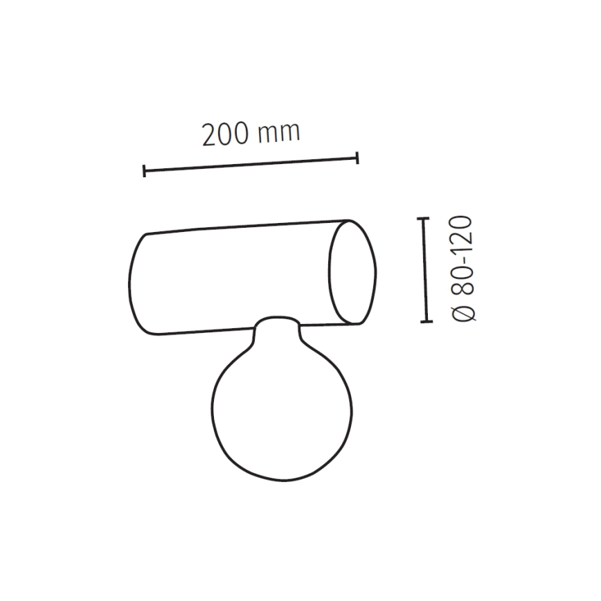 Настенный светильник TRABO 1xE27/25W/230V сосна - сертифицировано FSC