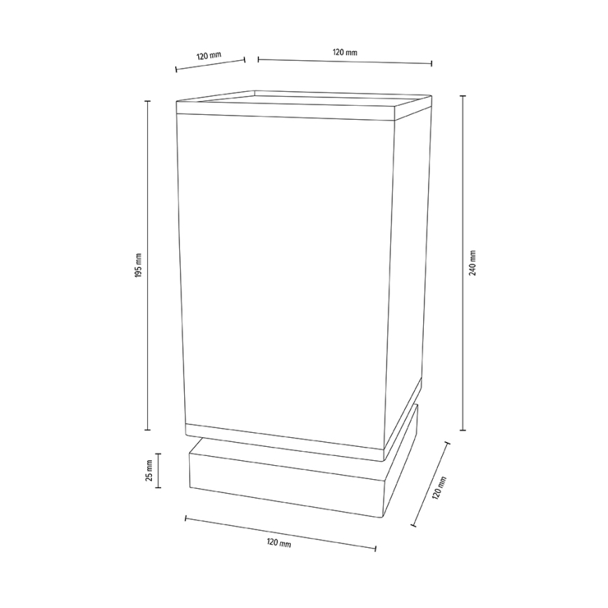 Настольная лампа FIRE 1xE27/25W/230V дуб/белый - сертифицировано FSC