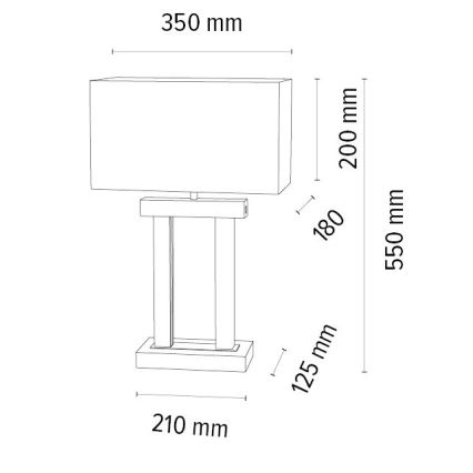 Настільна LED лампа з регулюванням яскравості HAKON 1xE27/40W+ 2xLED/7,5W/230V 55 см дуб – FSC сертифіковано