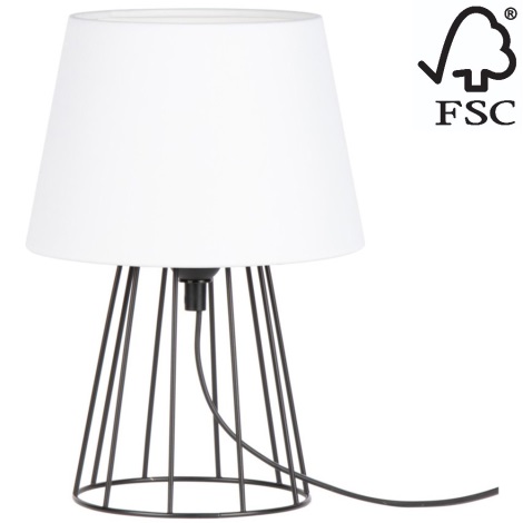 Spot-Light - Настольная лампа MANGOO 1xE27/40W/230V белый/черный - сертифицировано FSC