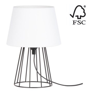 Spot-Light - Настільна лампа MANGOO 1xE27/40W/230V білий/чорний – сертифіковано FSC