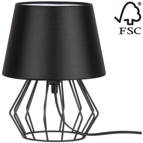 Spot-Light - Настільна лампа MANGOO 1xE27/40W/230V чорний – сертифіковано FSC