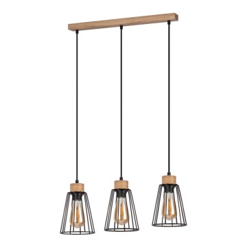 Spot-Light - Подвесная люстра ORAZIO 3xE27/60W/230V дуб