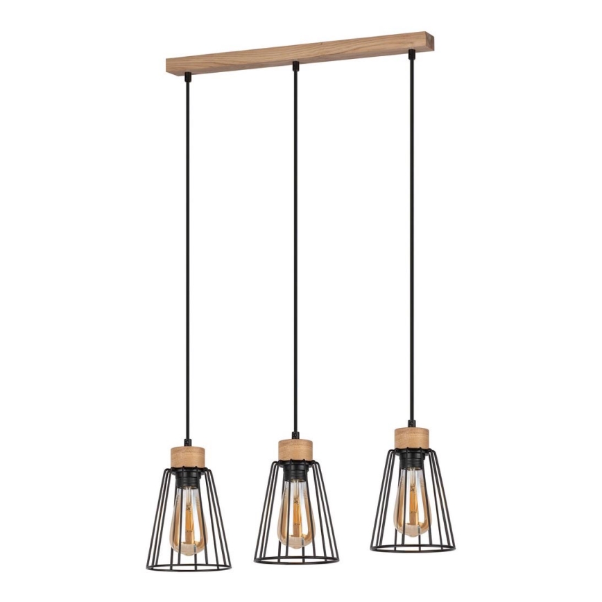Spot-Light - Подвесная люстра ORAZIO 3xE27/60W/230V дуб