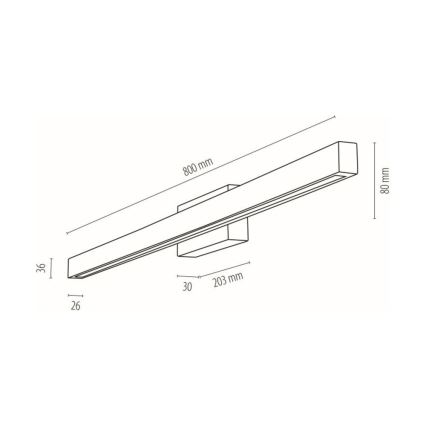 LED Настінний світильник для ванної кімнати AQUAVIVA LED/12W/230V 80 см IP44 дуб – FSC сертифіковано