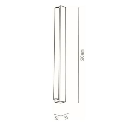 Светодиодный светильник для зеркала AQUAVIVA LED/9 Вт/230 В, 59 см, IP44, дуб