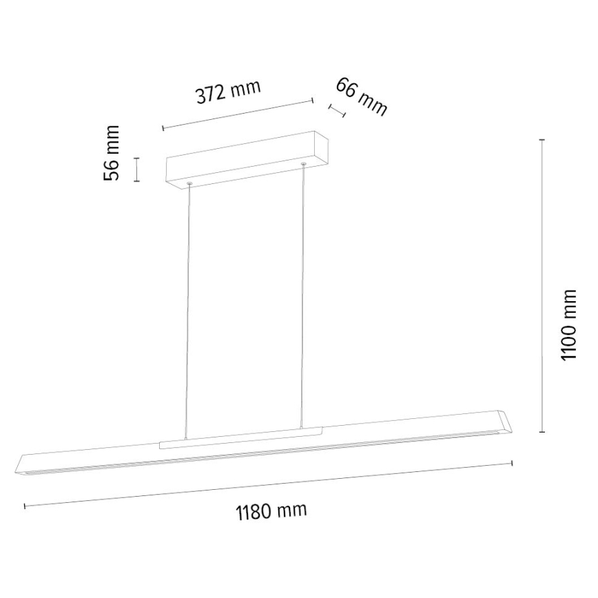 Светодиодная подвесная люстра с регулированием яркости JONAS LED/16,5W/230V дуб – сертифицировано FSC