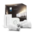 Стартовий набір Philips Hue WHITE 3xE27/9,5W 2700K + Hue bridge і диммер-перемикач
